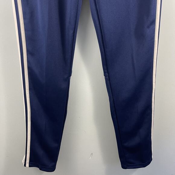 NWT Adidas Navy Blue Athletic Ankle Zip Track Pants White Stripes Boys XL 18-20 - Picture 3 of 13